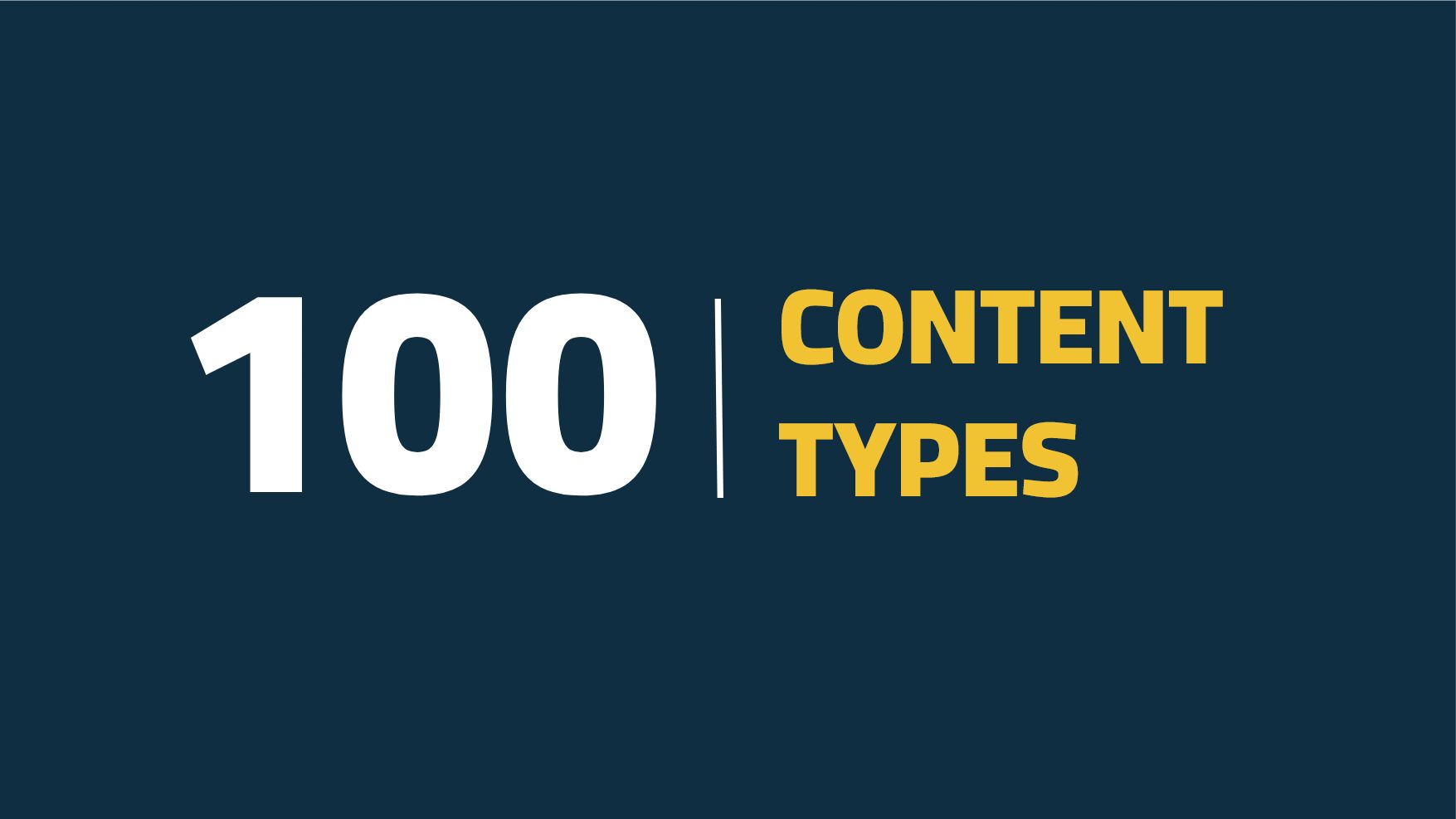 100 Content Types for Content Marketing