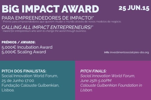 Prémio BiG Impact Award - Prazo para candidaturas termina a 17 de junho