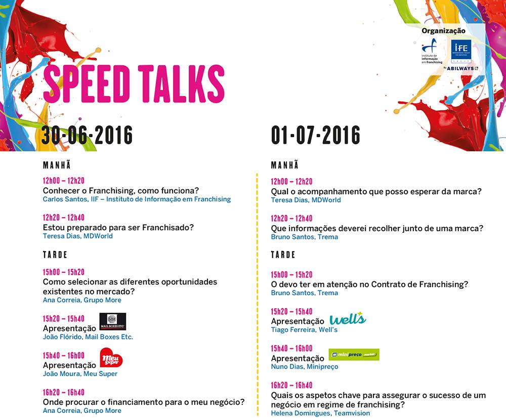 A ExpoFranchise conta com Speed Talks já esta quinta e sexta-feira