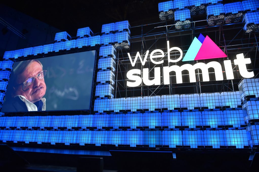 Stephen Hawking na abertura da Web Summit 2017